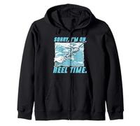 Fly Tying Fly Fishing I'm On Reel Time Zip Hoodie