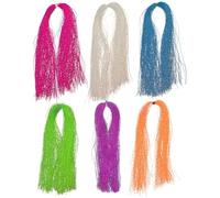 Fly Tying Lures Tinsel, 60 Pcs Glow In The Dark Fiberglass Threads, Six Bright Colors, For Night Fishing Lure Making Supplies Included