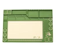 Fly Tying Mat with Magnetic Tool Holders, Removable Inner Mat, Non-Slip Surface, Green