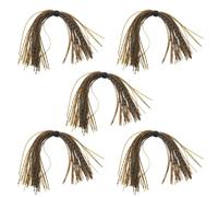 Fly Tying Material Fishing Jig Bait Skirt 5 Bundles 220 Strands Silicone Jig Skirt Set Fishing Jig Leg Lure