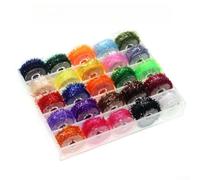 Fly Tying Materials for Crystal Line 25/15 Color Boxed Thread Set for Fly Fishing Lure Making Compact Storage Case for Anglers(25 Colors)