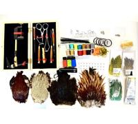 Fly Tying Materials Kit with UV Resin, Feathers, Hooks, Vise, Tools, Threads, Wings, Beads, Tinsel & Fly Tying Accessories for Trout, Salmon & Coarse Fly Fishing