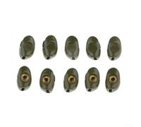 Fly Tying Skulpin Head Flier DIY Materials, 10pcs Copper Fish Skull Baitfish Heads (Green)
