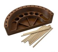 Fly Tying Station Tool Holder with Structured Grid Design to Separate and Secure Common Fly Tying Implements Like Rotary Vises, Bodkins and Taps