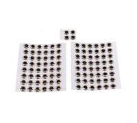 Fly Tying Stickers 10mm Realistic Fish Eye Decals(Silver 12mm)