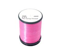 Fly Tying Thread 200D Silky Yarns Salmon Trout Fly Fishing Tying line Materials,100M (Pink)