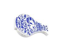 Fly Tying Tool for CDC Work, Blue Floral PETG Body, Compact Station Accessory for Skilled Fly Tying Makers Cdc Handling Tool Compact Travel Printed Petg