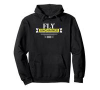 Fly Unchained - Urban Typography Streetwear Pullover Hoodie