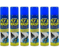 Fly & Wasp Repellent Spray, Powerful, Fast-Acting, Long-Lasting, Easy-to-Use, Protective Barrier, Quick Coverage, Multi-Surface, Ideal for Homeowners, DIY Users, Gardeners, 300ml (Pack of 6)