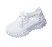 Fly Weave Women's Sneakers with Soft Round Toe and Breathable Mesh Upper for All-Day Comfort n63 White