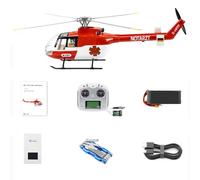 Fly Wing BO105 RC Helicopter with H1 Flight Controller 470 Class 4 Blades Scale Helicopter Maple Leaf BO-105 FLYWING BO105 Hobby rc Helicopters with one Key Return