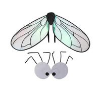 Fly Wing Costume | Fun Animal Themed Eye Cover | Whimsy Fly Clothes | for Makeup Party Cosplay Stage Performance Fair Festival Holiday Pride Garden Outdoor