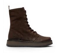 Fly Womens RAMI Combat Expresso Brown Suede Leather Lace-up Ankle Boots
