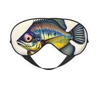 Fly Yellow Fish Print Comfortable Sleep Eye Mask Men Women Lightweight Travel Nap Meditation Yoga Work