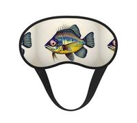 Fly Yellow Fish Print Unisex Blackout Sleep Mask Comfortable Eye Mask for Travel Meditation Sleep Travel