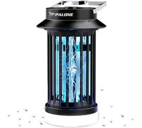 Fly Zapper Rechargeable 2-in-1 Night Light - PALONE 2600mAh High Capacity Battery Powered UV Bug Zapper Mosquito Catcher,Type-C Fly Traps Portable with Safety Grid for Home,Patio,Tent,and Outdoor Use