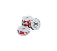 FLY021 Strimmer Spool Compatible with Flymo 513937190 Grass Strimmer, Double Autofeed Spool and Line Pack of 4, Grey