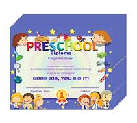 FLYAB 30PCS Preschool Diploma Certificate for Kids Preschool Graduation Certificates of Achievement Kindergarten Graduation Award Certificates for Kids Students Classroom Activities Teachers Supplies