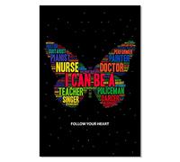 FLYAB Inspirational Classroom Posters - Motivation Career Options Positive Posters for Middle School Elementary Classroom Bulletin Board Decorations Poster Teacher Supplies