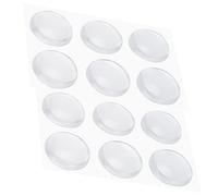 FLYAMAPIRIT Door Stopper Self-Adhesive Door Handle Buffer Pack of 12 Transparent Round Soft Door Stopper Elastic Silicone Door Protectors for Wall Protection