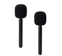 FLYAMAPIRIT Microphone Mount for DJI Mic 1/2, Rode Wireless GO II/2/ME/Pro, Hollyland Lark M1; Modern Black ABS Plastic Handheld Microphone Adapter with Windshield Foam