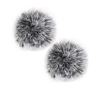 FLYAMAPIRIT Microphone Windscreen for DJI Mic, Furry Wind Muff Pop Filter Compatible with DJI Wireless Lavalier Mic, Fur Microphone Cover Sound Insulation (Pack of 2)