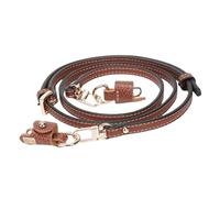 FLYAMAPIRIT Shoulder Strap for Longchamp Bags, Women, Leather Strap Conversion Kit, Adjustable Replacement Strap for Purse, Handbags etc., Cognac + Gold Hooks, 0,9 cm breit