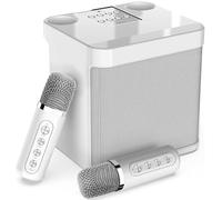 Flyasny Karaoke Machine for Adults and Kids, Portable Bluetooth Karaoke Speaker with 2 Wireless Microphones for TV, Singing Karaoke for Home Party, Great Gifts for Family