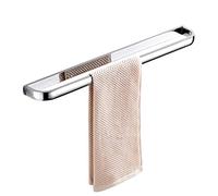 Flybath 57CM Towel Rail Brass Polished Chrome Wall Mounted for Bathroom | Rust-proof, Heavy Duty, Strong Hold, Sturdy Durable, Easy to Fit, Stylish Silver Towel Holder, Kitchen Bath Towel Rack Bar