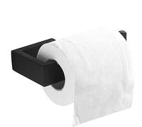 Flybath Bathroom Toilet Roll Holder 304 Stainless Steel Toilet Paper Tissue Holder Wall Mounted Without Cover, Matte Black Finish