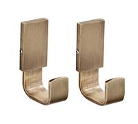 Flybath Coat Hook Antique Brass Towel Robe Hooks for Bathroom Kitchen Shirt Holder Wall Mounted Brushed Bronze 2 Pack