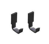 Flybath Coat Hook Brass Robe Towel Hooks Contemporary Style Matte Black Finish Wall Mounted - 2 Pack