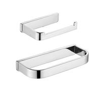 Flybath Toilet Roll Holder and Towel Ring Set SUS 304 Stainless Steel Bathroom Hand Towel Rail Wall Mounted Mirror Polished
