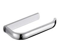 Flybath Toilet Roll Holder Brass Polished Chrome Wall Mounted for Bathroom | Rust-proof, Heavy Duty, Sturdy, Easy to Fit, Stylish Silver Loo Roll holder, Paper Tissue Storage, Bathroom Accessories 16CM
