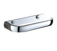 Flybath Toilet Roll Holder Brass Polished Chrome Wall Mounted for Bathroom | Rust-proof, Heavy Duty, Sturdy, Easy to Fit, Stylish Silver Loo Roll holder, Paper Tissue Storage, Bathroom Accessories 18CM