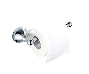 Flybath Toilet Roll Holder Brass Polished Chrome Wall Mounted for Bathroom | Rust-proof, Heavy Duty, Sturdy, Easy to Fit, Stylish Silver Loo Roll holder, Paper Tissue Storage, Bath Accessories 14.5CM