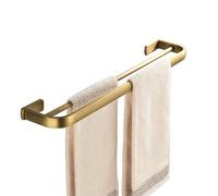 Flybath Towel Rail Bar Double Layer Brass Antique Holder Wall Mounted, Brushed Brass