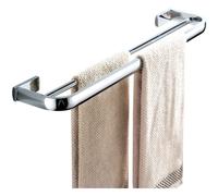 Flybath Towel Rail Bar Double Layer Brass Bathroom Stylish Towel Rack Holder Hanger Wall Mounted, Polished Chrome
