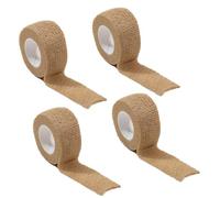 Flybloom 4/8Pcs Non Slip Silent Table Chair Leg Protectors Foot Pad Strips Universal Self Adhesive Cuttable Furniture Tapes(Skin Color- 4 Pcs)