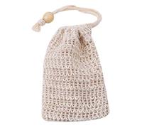 Flybloom Natural Sisal Soap Bag Soap Saver Pouch Holder(Beige)