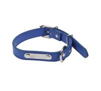 Flybloom Stylish Adjustable Small Large Cat Dog Cat Collar Leather Pet Basic Collars For Walking Training(Blue-S)