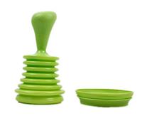 Flybloom Toilet Suction Plunger Home Kitchen Sink Plunger Blocked Toilet Bath Drain Unblock Sinks Pipe Cleaner, Green
