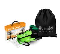 flybold Slackline Kit with Tree Protectors 57 feet Easy Set up Instruction Booklet and Carry Bag Set Outdoor Fun for Family Adults Children Kids