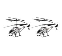 FLYBOTIC SilverLit Sky Aurora Drone for Children 8 plus Years with 3-Channel Remote Control Infrared, Gyro Stabaliser, LED Tail lights; Rechargeable Drone (Pack of 2)