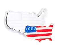 Flycalf 4th of July Cookie Cutter with Plunger Stamps 3D Map Biscuit Cutter Baking Holiday PLA Cake Mold for Kitchen 3.5" Tools for Family Birthday Party