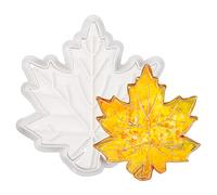Flycalf Fall Thanksgiving Cookie Cutters, Seasonal Pastry Mold for Kids Kitchen Baking Supplies, with the Separate Embossing Stamper 3.5" Maple Leaf Shapes Cake Decorating Biscuit Fondant Tools