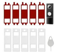 Flycen 5 Pack No Drill Doorbell Mount Tape, Strong Adhesive, No Wall Damage | Doorbell Adhesive Mount,Doorbell Key Replacement Tool,Compatible with Tapo Td21/ D210/ D235 Battery Video Doorbell