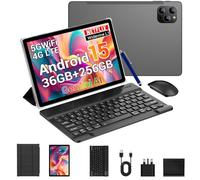 FLYCOAY Android 15 Tablet 11 Inch INCELL FHD, T615 CPU Octa-Core, 36GB RAM 256GB ROM(TF 2TB) Gemini AI Android Tablets, 13MP Camera/Widevine L1/5G WiFi/4G LTE/BT5.0 Tablet with Keyboard&Mouse, Gray