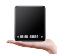FlyCoco Rechargeable Mini Coffee Scale with Timer, Portable Espresso Scale | 3 kg / 0.1 g Accurate Scale | Tare Function | LED Display | Digital Kitchen Scale for Espresso and