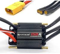 FLYCOLOR 150A ESC 2-6S Waterproof Brushless Electronic Speed Controller with 5.5V/5A BEC and XT90 6.0mm Banana Head Connector for Model Ship RC Boat